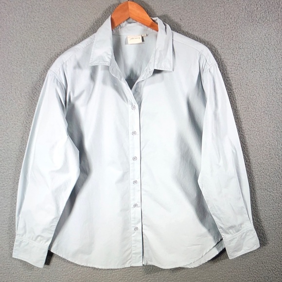 Julia Amory Tops - Julia Amory Classic Light Blue Long Sleeve Button-Up Shirt
